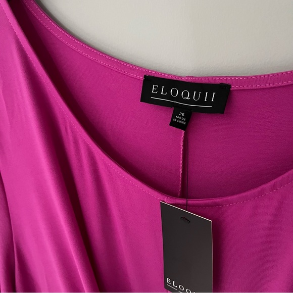 Eloquii Flutter Sleeve Twist Front Midi Dress NWT Size 26 - Picture 5 of 6